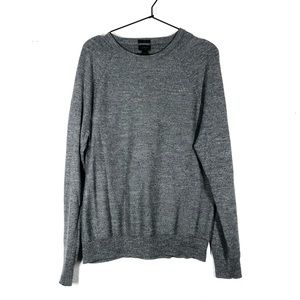 J Crew Gray Knit Crew Sweater Slim Fit 🐺